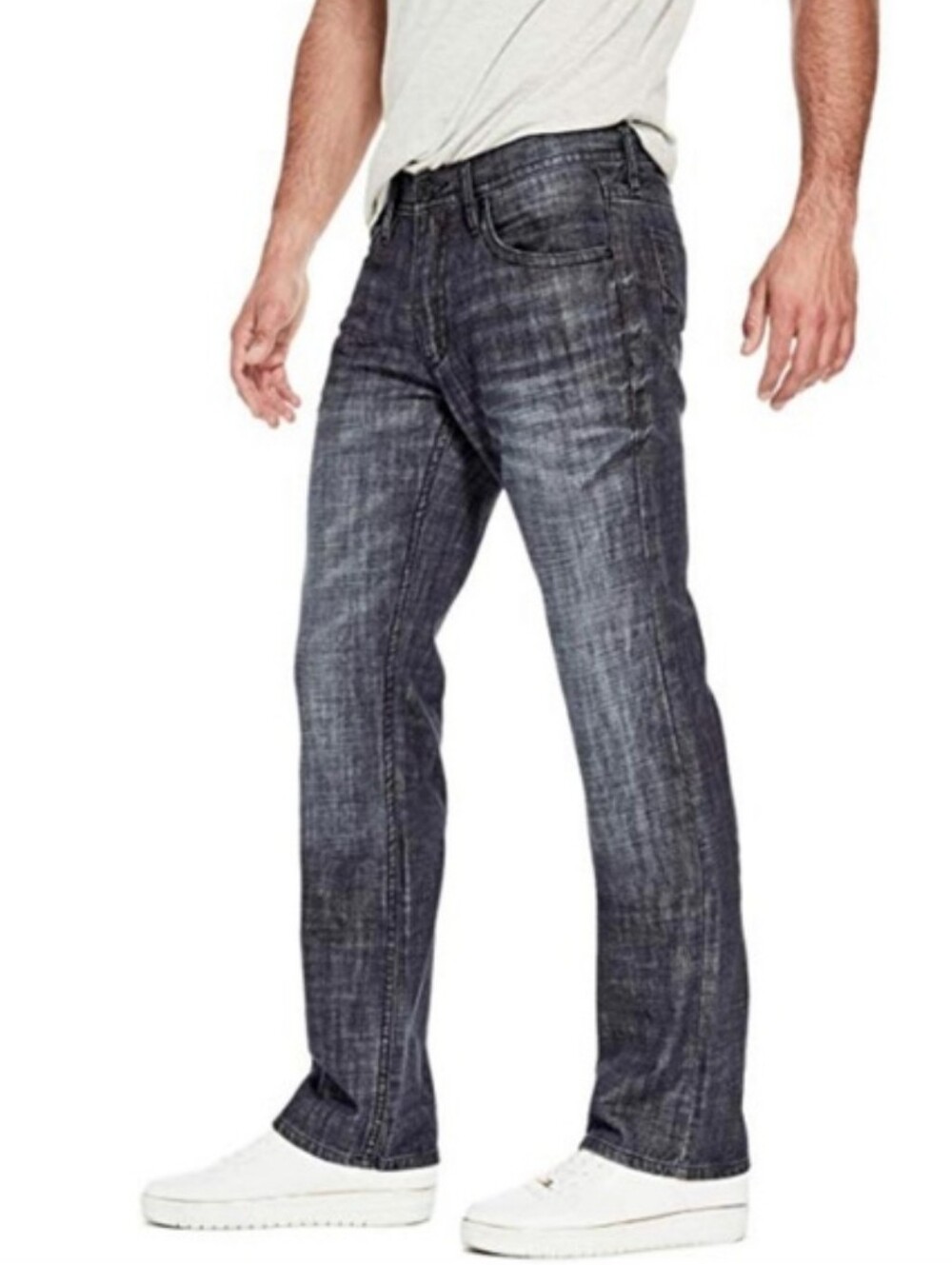 Guess Relaxed Straight Rowland Fit Dark Wash Men's 33x34 Denim Jeans